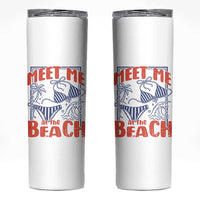 Meet Me At The Beach Skinny Tumbler Summer Girls Trip Bikini Lover Gift