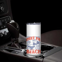 Meet Me At The Beach Skinny Tumbler Summer Girls Trip Bikini Lover Gift