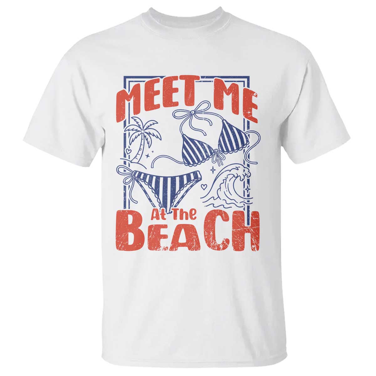 Meet Me At The Beach T Shirt Summer Girls Trip Bikini Lover Gift