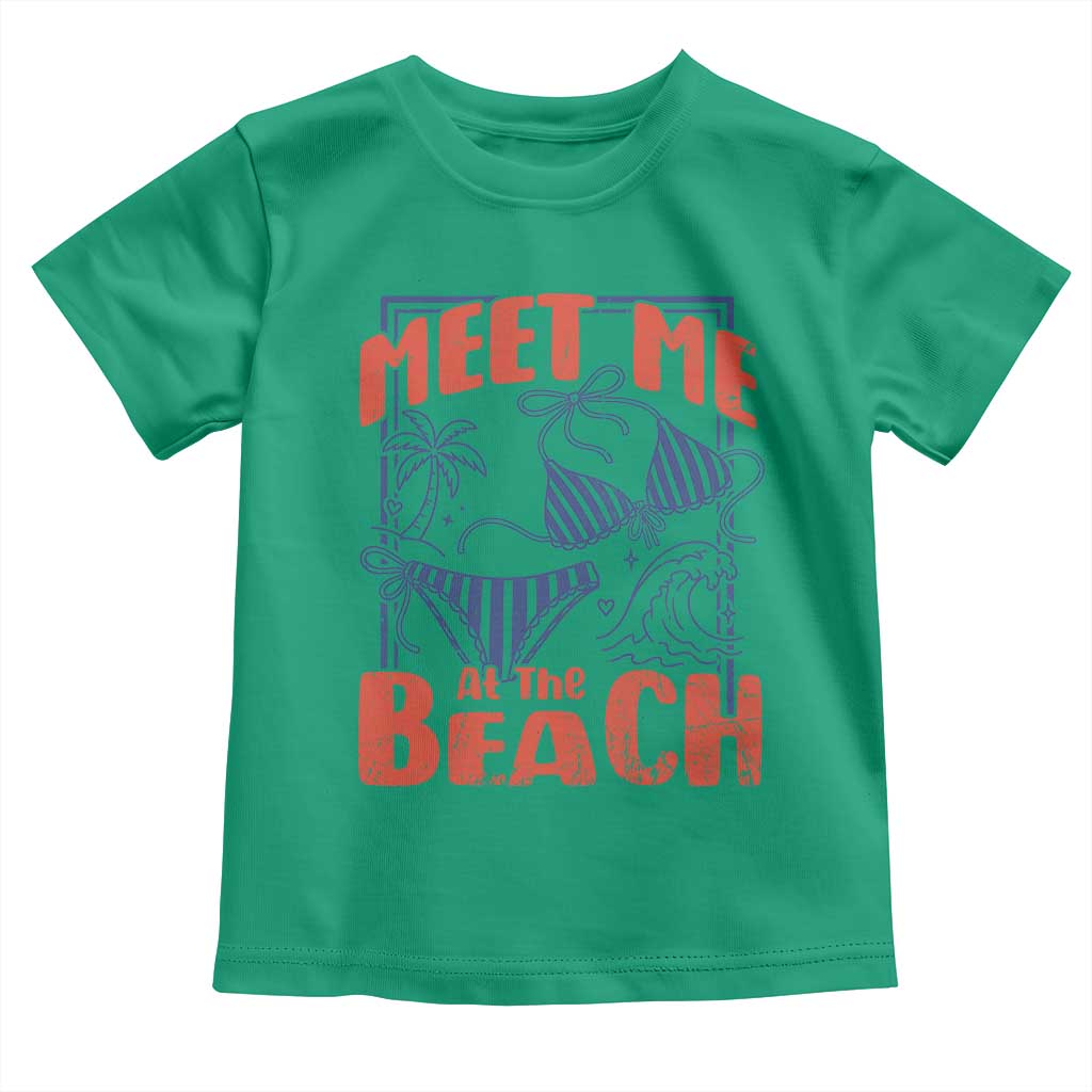 Meet Me At The Beach Toddler T Shirt Summer Girls Trip Bikini Lover Gift