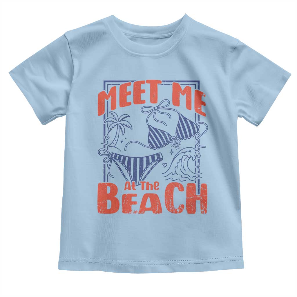 Meet Me At The Beach Toddler T Shirt Summer Girls Trip Bikini Lover Gift