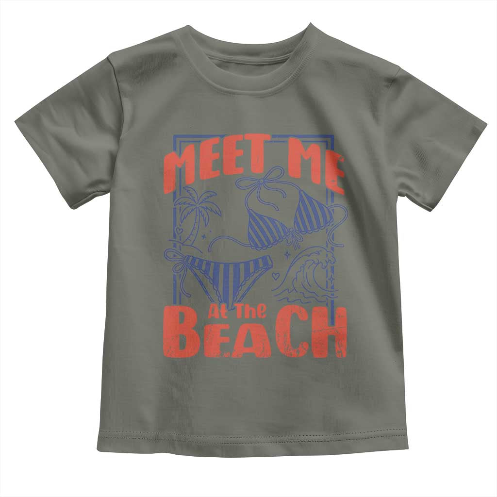Meet Me At The Beach Toddler T Shirt Summer Girls Trip Bikini Lover Gift
