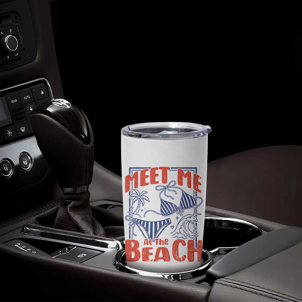 Meet Me At The Beach Tumbler Cup Summer Girls Trip Bikini Lover Gift