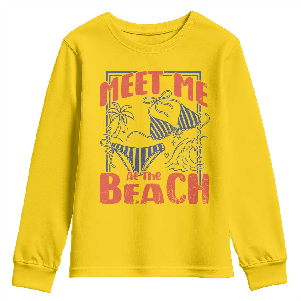 Meet Me At The Beach Youth Sweatshirt Summer Girls Trip Bikini Lover Gift