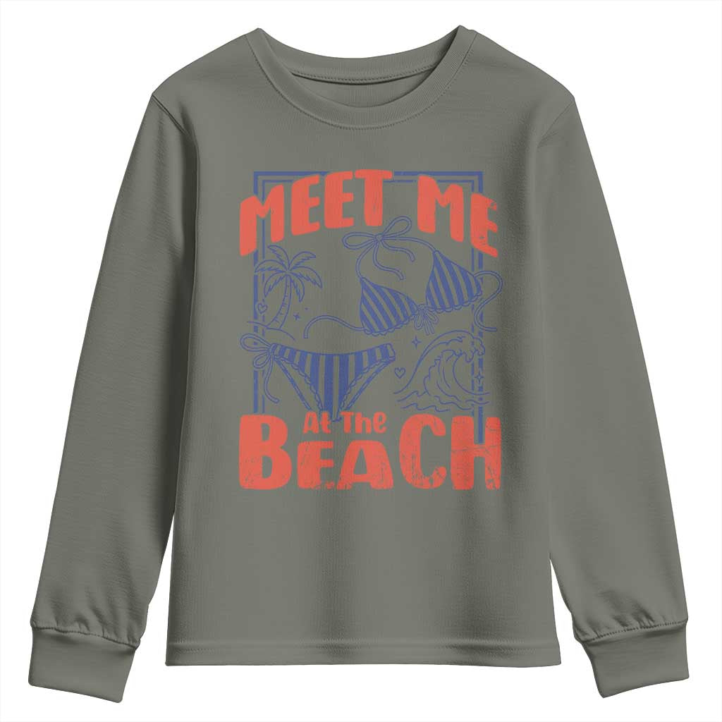 Meet Me At The Beach Youth Sweatshirt Summer Girls Trip Bikini Lover Gift