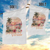 Daytona Beach Florida Garden Flag Tropical Palm Tree Ocean Travel Gift