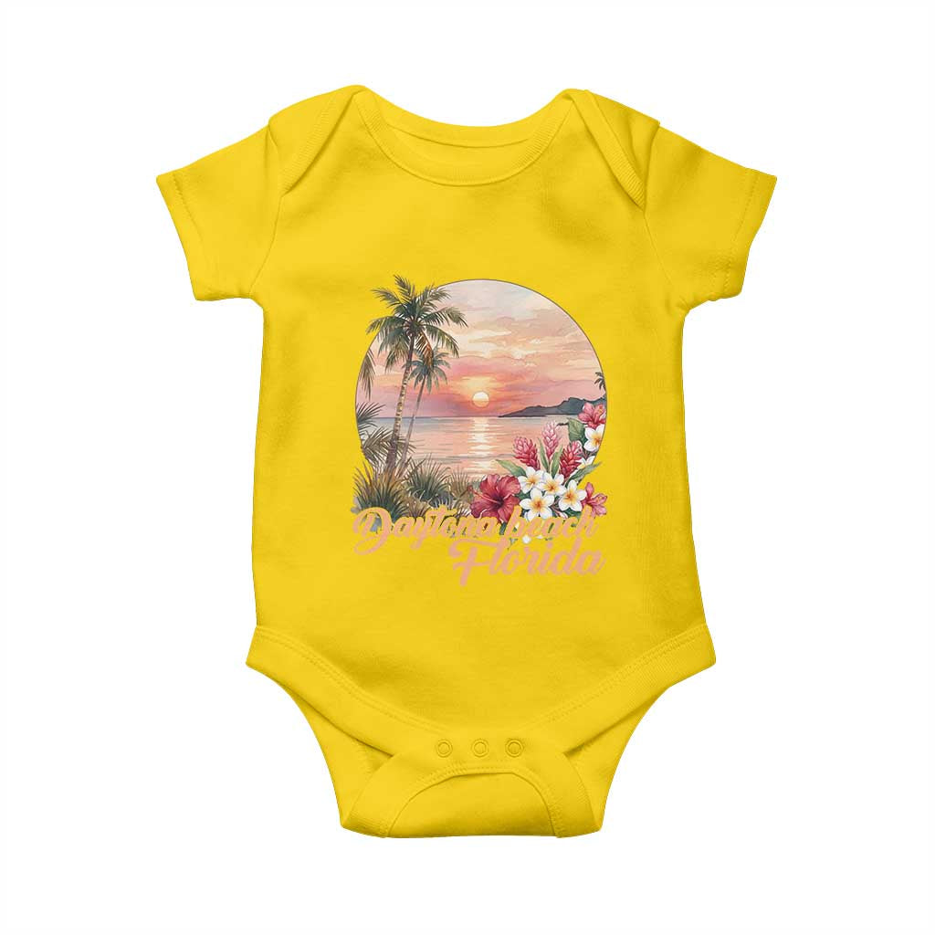 Daytona Beach Florida Baby Onesie Tropical Palm Tree Ocean Travel Gift