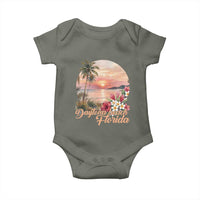 Daytona Beach Florida Baby Onesie Tropical Palm Tree Ocean Travel Gift