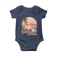 Daytona Beach Florida Baby Onesie Tropical Palm Tree Ocean Travel Gift
