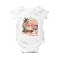 Daytona Beach Florida Baby Onesie Tropical Palm Tree Ocean Travel Gift