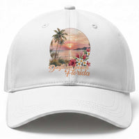 Daytona Beach Florida Baseball Cap Tropical Palm Tree Ocean Travel Gift