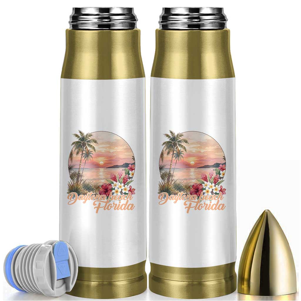 Daytona Beach Florida Bullet Tumbler Tropical Palm Tree Ocean Travel Gift