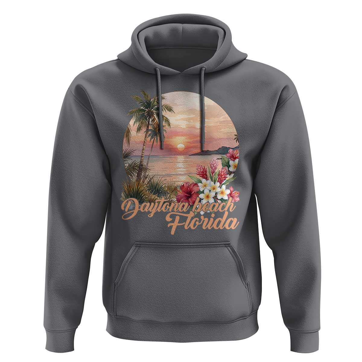 Daytona Beach Florida Hoodie Tropical Palm Tree Ocean Travel Gift