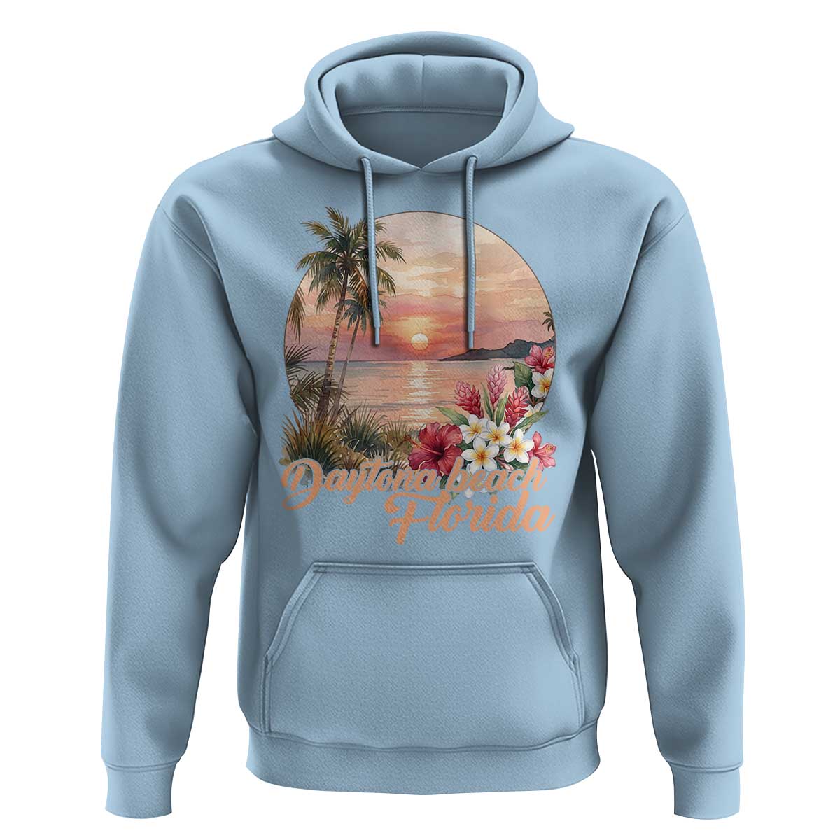 Daytona Beach Florida Hoodie Tropical Palm Tree Ocean Travel Gift