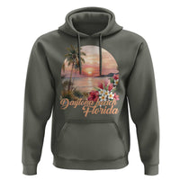 Daytona Beach Florida Hoodie Tropical Palm Tree Ocean Travel Gift