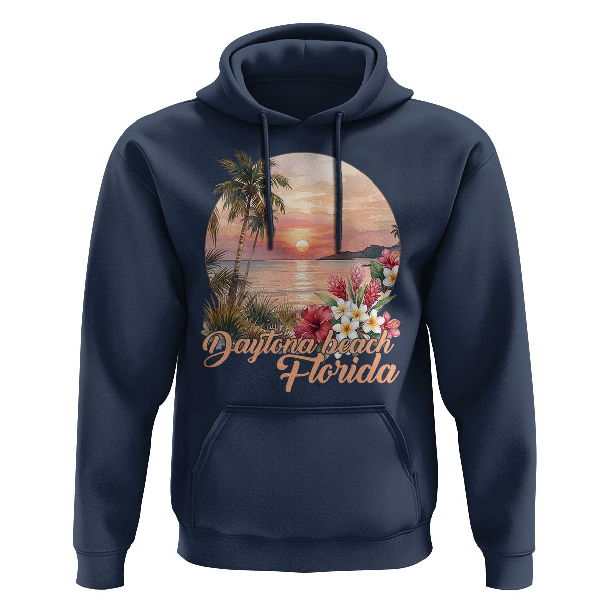Daytona Beach Florida Hoodie Tropical Palm Tree Ocean Travel Gift