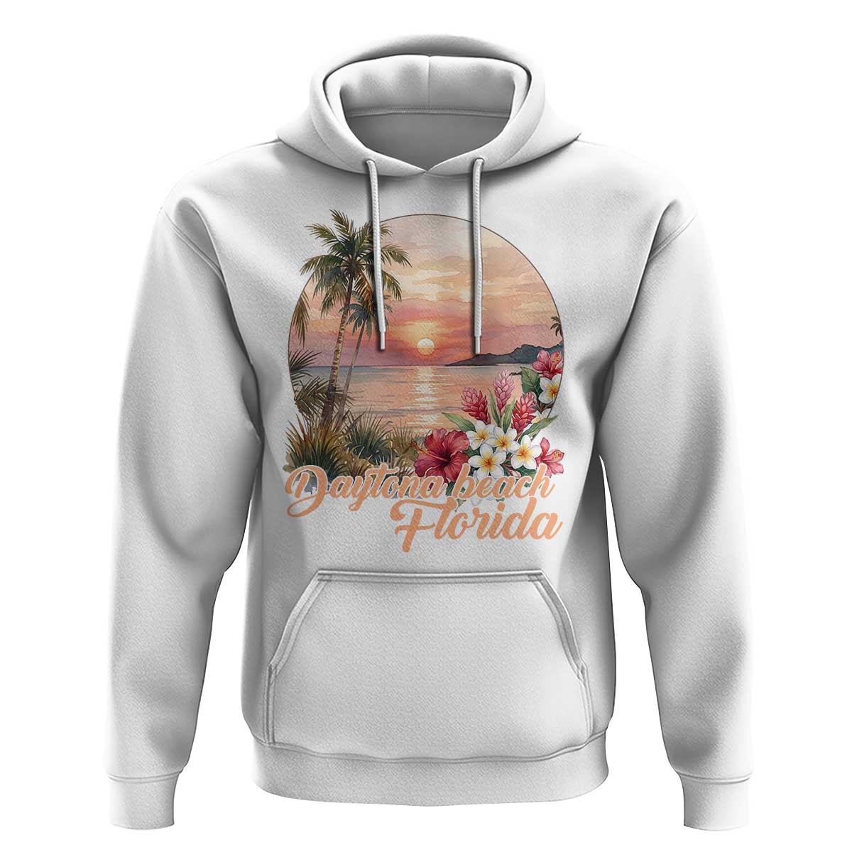 Daytona Beach Florida Hoodie Tropical Palm Tree Ocean Travel Gift