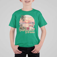 Daytona Beach Florida T Shirt For Kid Tropical Palm Tree Ocean Travel Gift