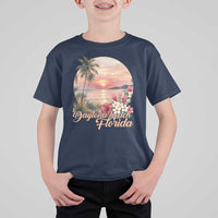 Daytona Beach Florida T Shirt For Kid Tropical Palm Tree Ocean Travel Gift