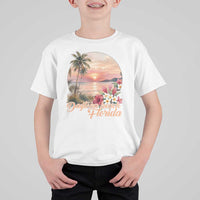 Daytona Beach Florida T Shirt For Kid Tropical Palm Tree Ocean Travel Gift