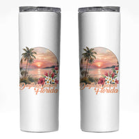 Daytona Beach Florida Skinny Tumbler Tropical Palm Tree Ocean Travel Gift