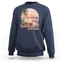 Daytona Beach Florida Sweatshirt Tropical Palm Tree Ocean Travel Gift