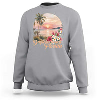 Daytona Beach Florida Sweatshirt Tropical Palm Tree Ocean Travel Gift
