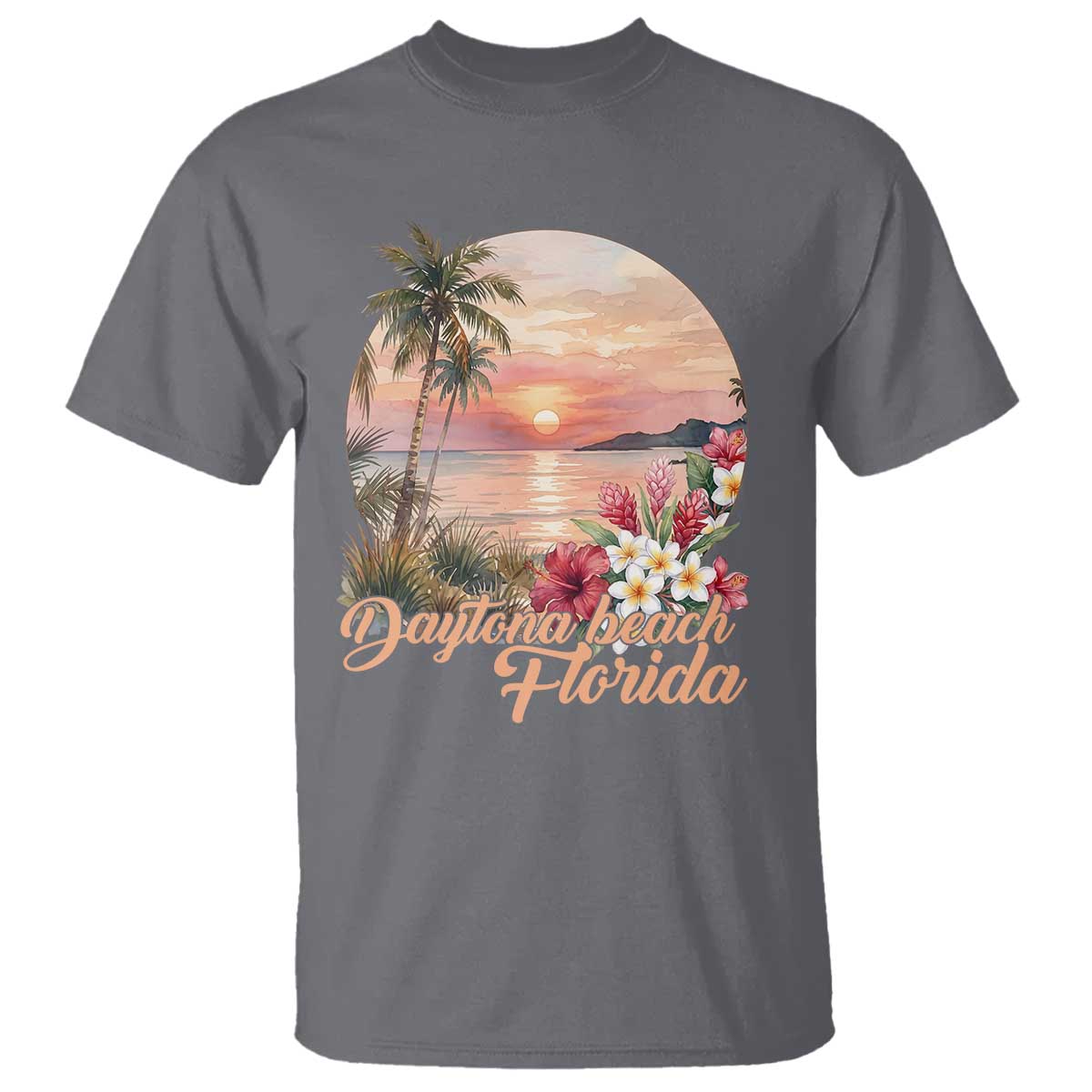 Daytona Beach Florida T Shirt Tropical Palm Tree Ocean Travel Gift