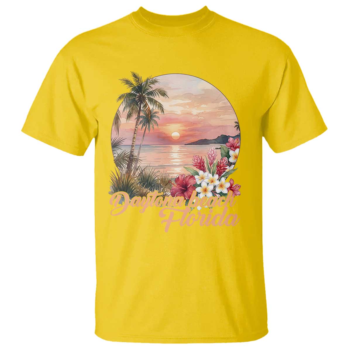 Daytona Beach Florida T Shirt Tropical Palm Tree Ocean Travel Gift