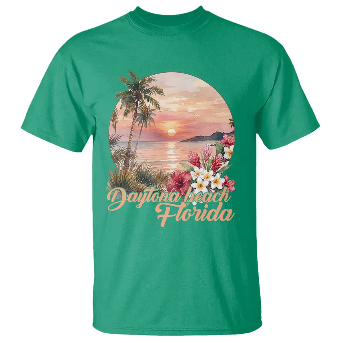 Daytona Beach Florida T Shirt Tropical Palm Tree Ocean Travel Gift