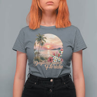 Daytona Beach Florida T Shirt For Women Tropical Palm Tree Ocean Travel Gift