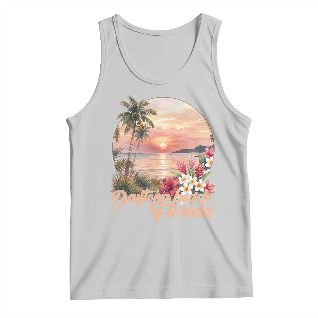 Daytona Beach Florida Tank Top Tropical Palm Tree Ocean Travel Gift