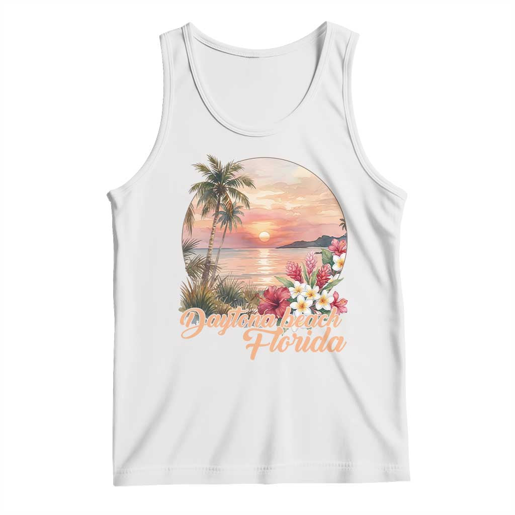 Daytona Beach Florida Tank Top Tropical Palm Tree Ocean Travel Gift
