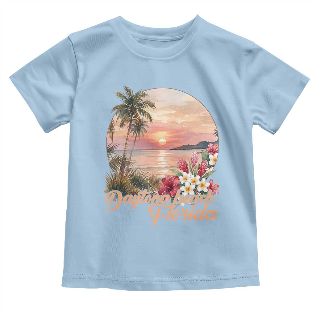 Daytona Beach Florida Toddler T Shirt Tropical Palm Tree Ocean Travel Gift