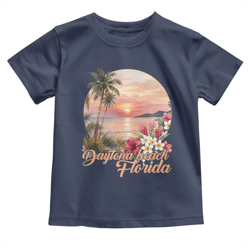 Daytona Beach Florida Toddler T Shirt Tropical Palm Tree Ocean Travel Gift