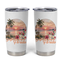 Daytona Beach Florida Tumbler Cup Tropical Palm Tree Ocean Travel Gift