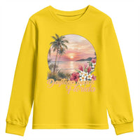 Daytona Beach Florida Youth Sweatshirt Tropical Palm Tree Ocean Travel Gift