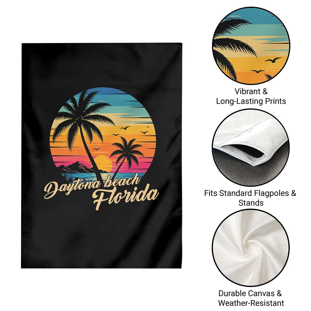 Vintage Daytona Beach Florida Garden Flag Summer Vacation Graphic