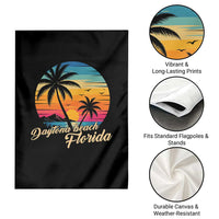 Vintage Daytona Beach Florida Garden Flag Summer Vacation Graphic