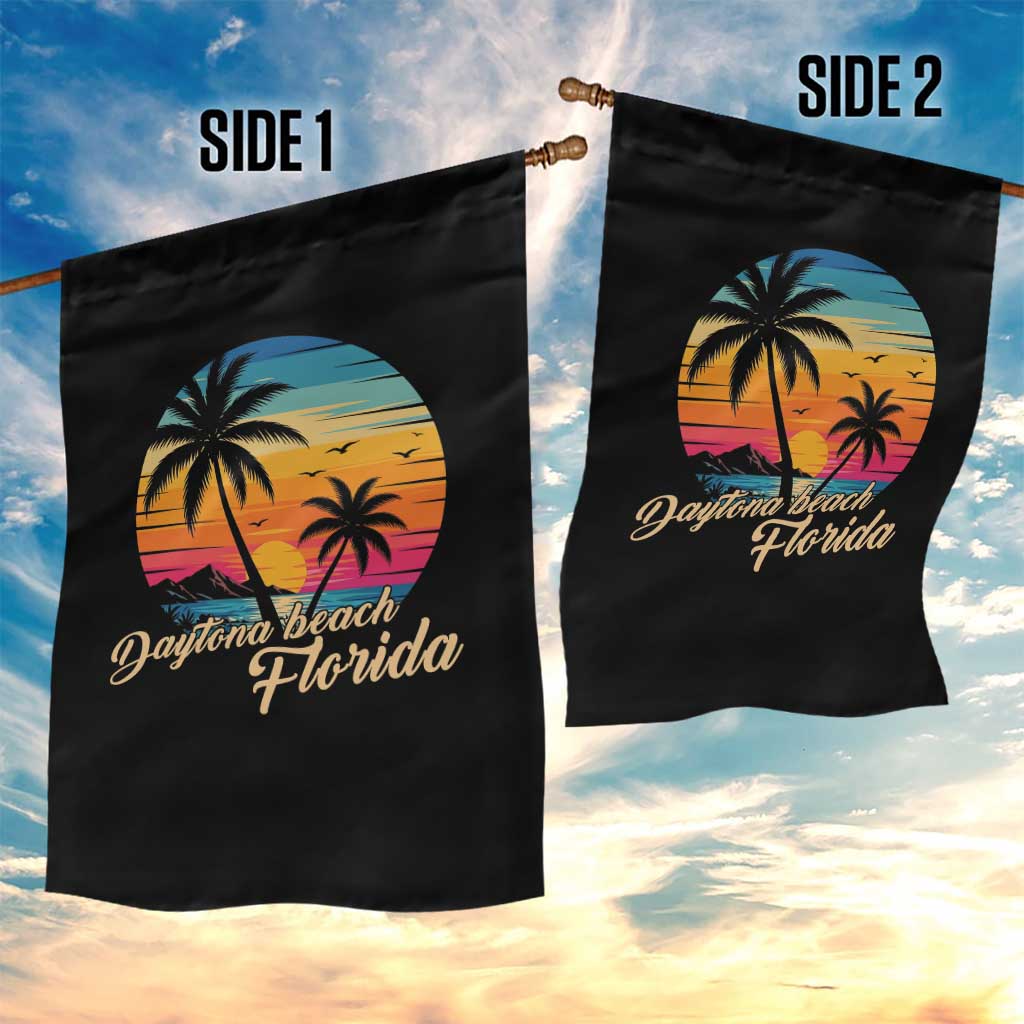 Vintage Daytona Beach Florida Garden Flag Summer Vacation Graphic