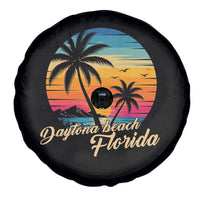 Vintage Daytona Beach Florida Spare Tire Cover Summer Vacation Graphic