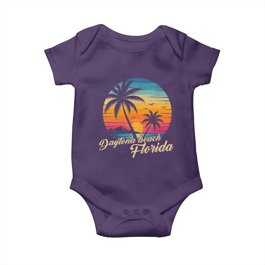 Vintage Daytona Beach Florida Baby Onesie Summer Vacation Graphic