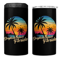 Vintage Daytona Beach Florida 4 in 1 Can Cooler Tumbler Summer Vacation Graphic