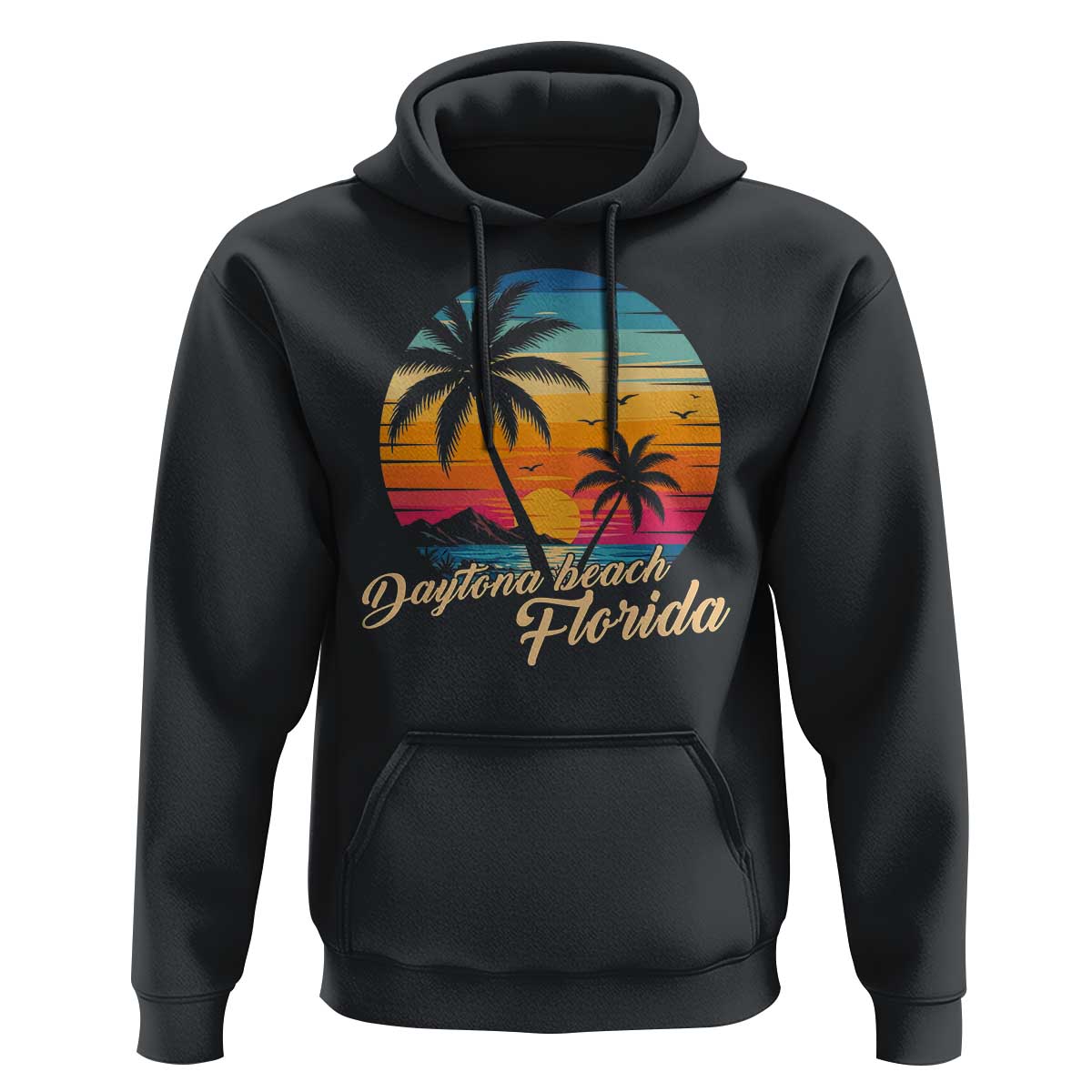 Vintage Daytona Beach Florida Hoodie Summer Vacation Graphic