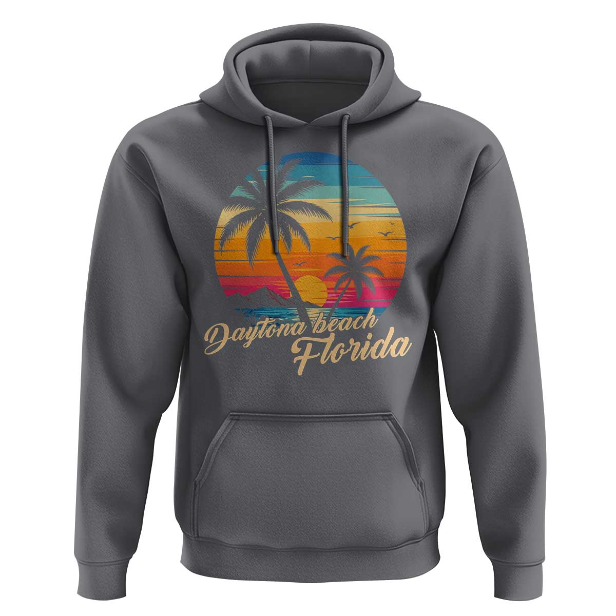 Vintage Daytona Beach Florida Hoodie Summer Vacation Graphic