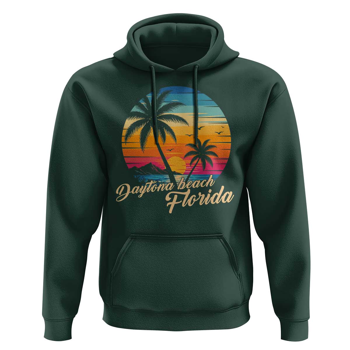 Vintage Daytona Beach Florida Hoodie Summer Vacation Graphic
