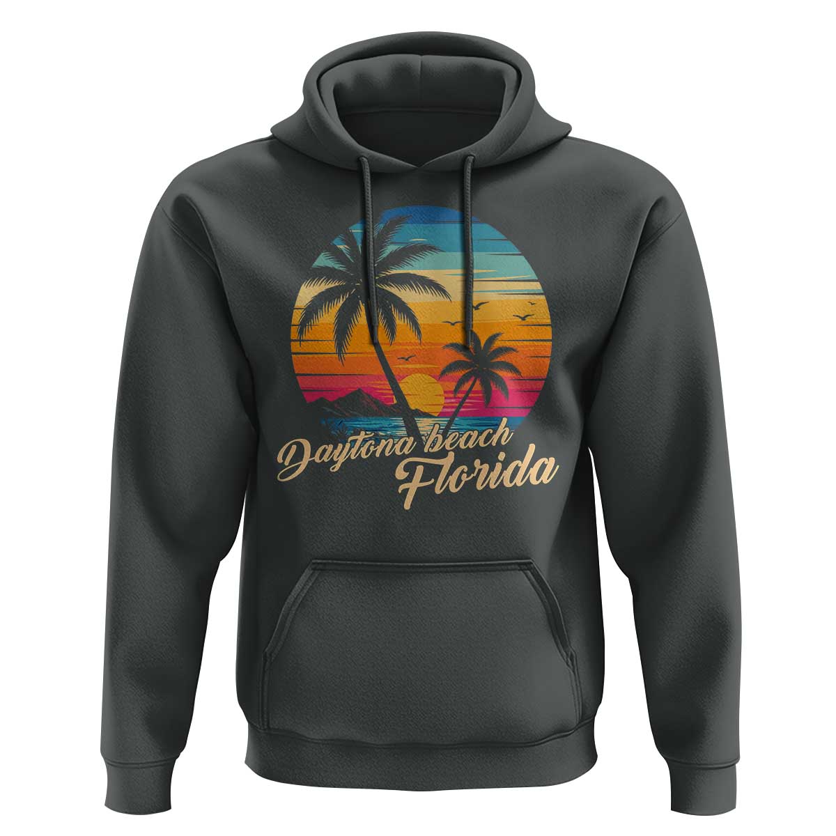 Vintage Daytona Beach Florida Hoodie Summer Vacation Graphic
