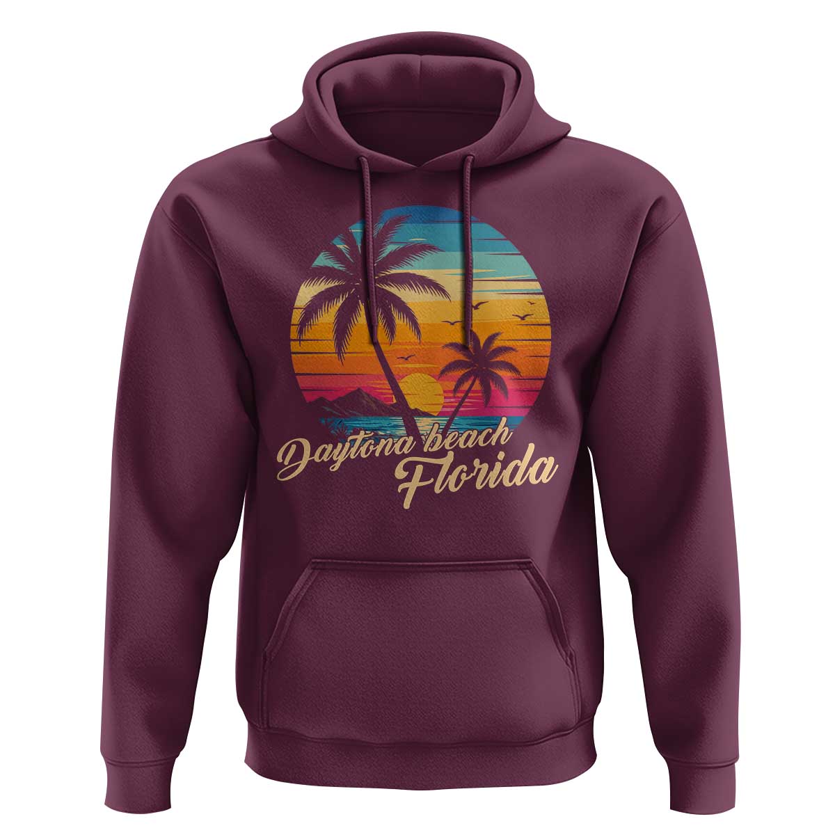 Vintage Daytona Beach Florida Hoodie Summer Vacation Graphic
