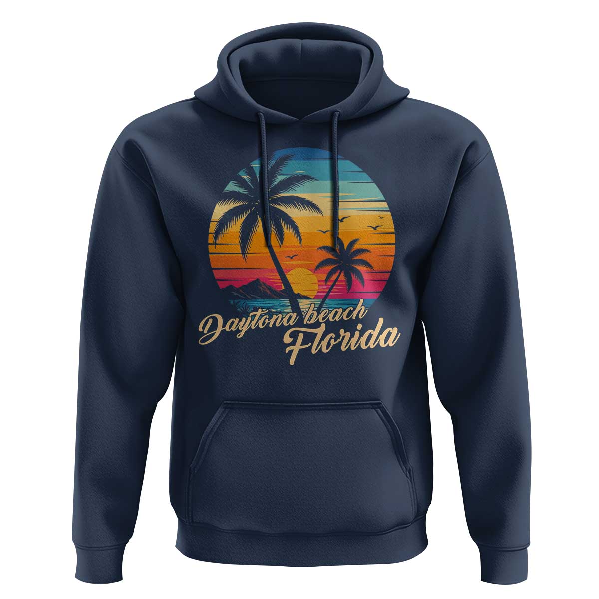 Vintage Daytona Beach Florida Hoodie Summer Vacation Graphic