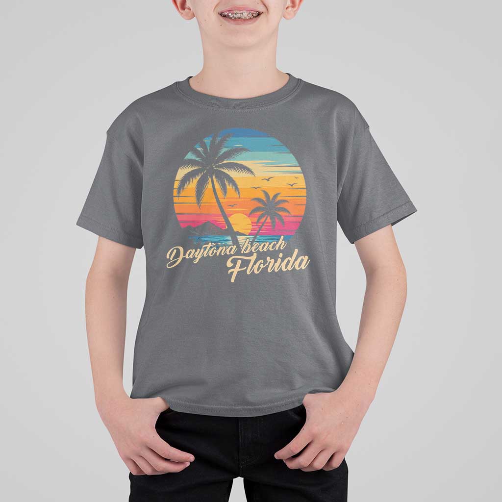 Vintage Daytona Beach Florida T Shirt For Kid Summer Vacation Graphic